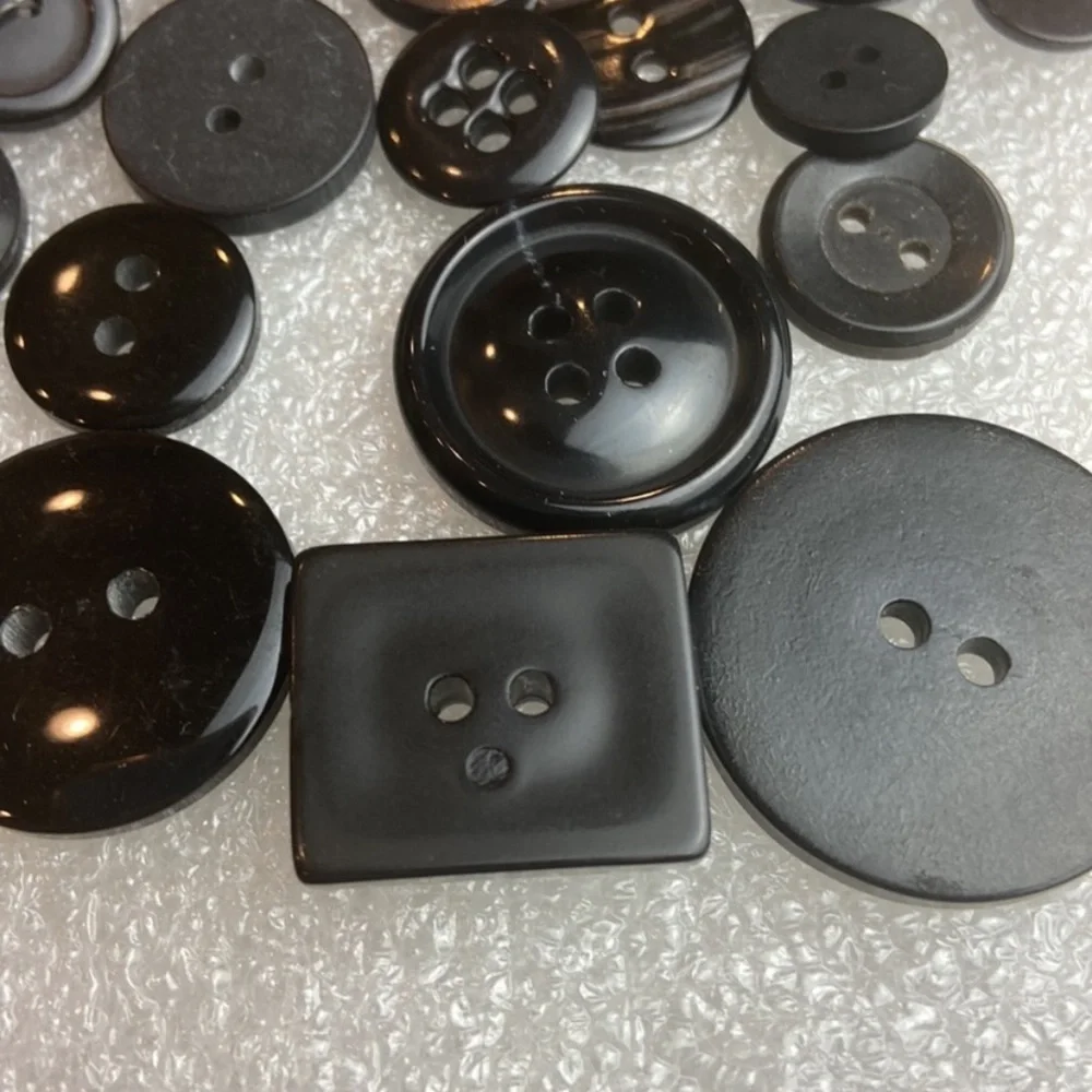 Office | Vintage 36 Black Buttons A Variety Of Shapes And Sizes | Poshmark